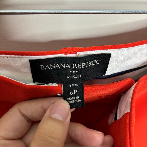 Banana Republic Red Reegan Pants Sz 6P - Picture 6 of 11